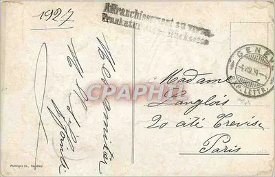 Arranjos de edelweiss — Lembrança das Alpes — Fototipia Da., Neuchâtel — Verso