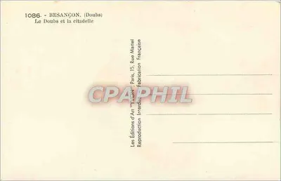 बेसांसॉन — डूब और सिटाडेल — आर्ट के एडिशन 'यवॉन', संख्या 1086 — पीछे