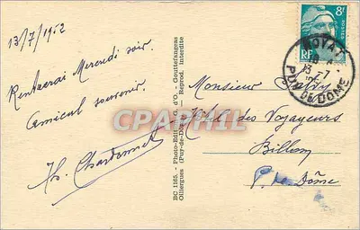 Royat — Ujęcie termalne — Auvergne, wydawca G. d'O. n°1165 — Rewers