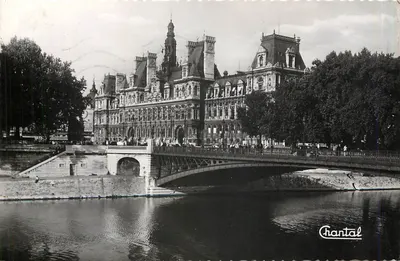 O Hotel de Ville e o Ponte d'Arcole — Paris — Edições Chantal