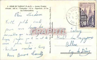 Gour de Tazenat — Stary Krater — Wydawnictwo LYS — Rewers