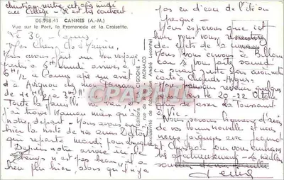 Vista sul Porto, la Promenade e la Croisette — Cannes — Edizioni di Monaco André Leconte — Verso