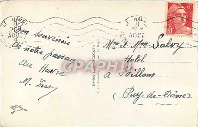 Le Havre — Efeito de Ondas — Edição CICOGNE — Verso