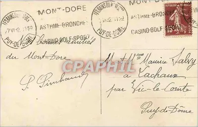 Mont-Dore — Ogólny widok — G. d'O. — Rewers