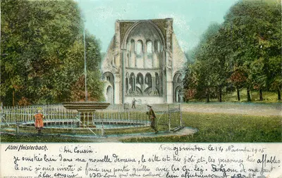 Abtei Heisterbach — gotische Ruinen — Antike Ansichtskarte von Arthur Zinner, München