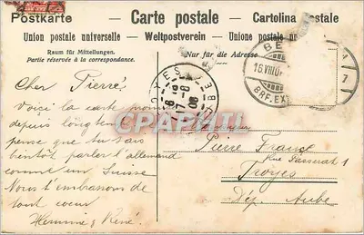 Bern, Münster — Gotycka katedra — Unionpostkarte — Rewers