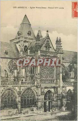 Les Andelys - Igreja Nossa Senhora - Portal do século XV — editor Porcha Caron, Place de l'Église, Andelys