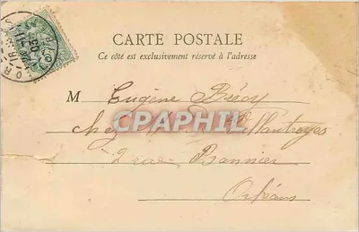 Cartolina d'epoca Orleans Pont sulla Loira — Verso