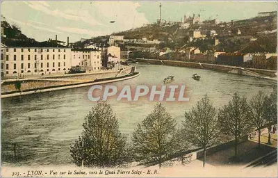 LYON - Vista sobre a Saône, perto do Quai Pierre Scize - E. R. n°303