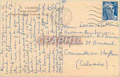 Dom ojczysty Bernadetty Soubirous — Lourdes — wydawca nieznany, nr 22 — Rewers