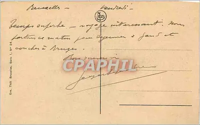 Manneken-Pis in soldato belga — Bruxelles — Ern. Thill, Serie 1, N° 84 — Verso