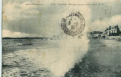 Paramé — Efeito de ondas na Digue — G. F. — n° 2255