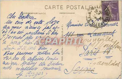 Paramé — Efeito de ondas na Digue — G. F. — n° 2255 — Verso
