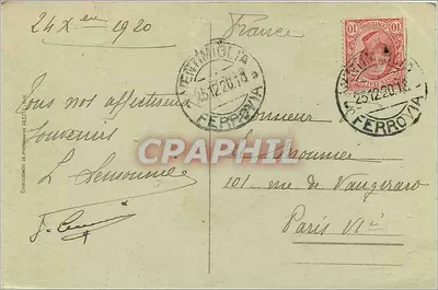 Menton — Ogólny widok i Kap Martin — Widok z granicy — Wydawnictwo Gilettu nr 986 — Rewers