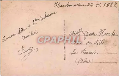 Jovem mulher — retrato — Léo, Paris, n°1360 — Verso