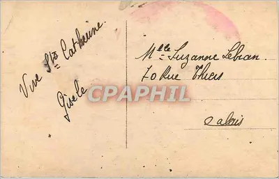 Santa Catarina — Retrato de mulher sorridente — Editor R.A. Nojer, n° 1481 — Verso