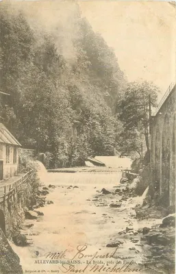 Allevard-les-Bains — Le Bréda, perto das Forges — Fotógrafo A. Bergeret e Cie, Nancy