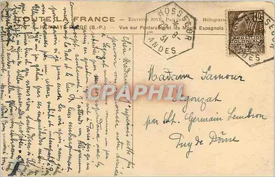 Vista de Fontarable e os Montes Espagnols — Edições JOVÉ, PARIS — n°2270 — Verso