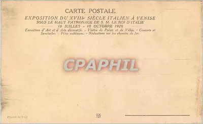Pejzaż — Francesco Zuccarelli — Z kolekcji Sen. Treccani — Mediolan — Seria XIV — 3 — Rewers