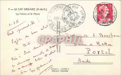 Capo Gris-Nez (Pas-de-Calais) — La Punta e la Torre Faro — Edizioni Caby — Verso