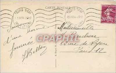 Tours (Loire-et-Cher) - Katedra Świętego Gatiana — wydawca A. P., n° 161 — Rewers