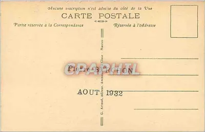 Montluçon — Pomnik Poświęcony Ojczyźnie (1914-1918) — wydawca G. Arnaud, Nantes — Rewers