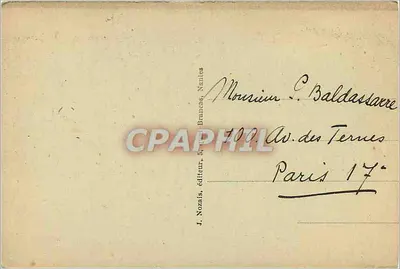 Quimper - La rue Elie Fréron under the moonlight — J. Nozais, publisher, Nantes — Back