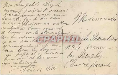 Arranjo de flores — com anjos — editor Myrka, n° 131 — Verso