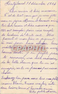 Bom ano e 365 dias de felicidade — DÉDÉ PARIS 1077 — Verso