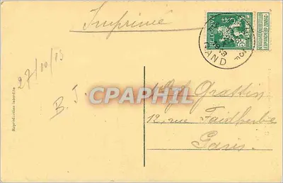 Gand — Pomnik Ros Bayard — Kolekcja Morska Gand 1913 — Rewers