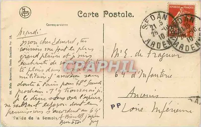 Bouillon — panorama z Ramonette — Éd. Nös Bruxelles, seria nr 29 — Rewers
