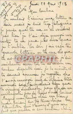 Dois crianças à beira da água — 1º de Abril — editor Avril, n° 4762 — Verso
