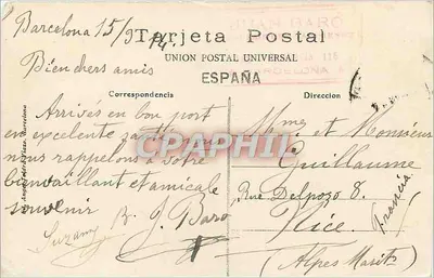 Barcelona, Palacio de Justicia — A.T.V. 202 — wydawca A.T.V. — Rewers