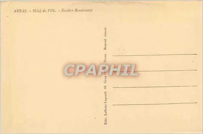 Arras - Hotel de Ville - Schody renesansowe — wyd. Lallutte-Legentil, Arras — Rewers