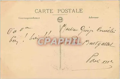 Reims (1919) — Rue du Cadran-Saint-Pierre — Widok wykonany obiektywem Hermagis — Rewers