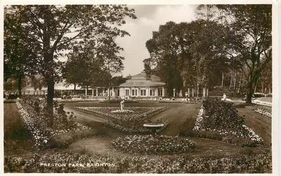Preston Park, Brighton — vista do parque com kiosque e parterres — Excel Series, n°56