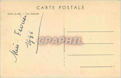 Nice — Ogólny widok — Héliogravure Macon — Rewers