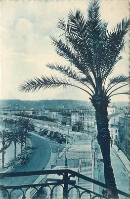 Vista do Quai dos Estados Unidos em Nice — tomada da Escada Lesage — Estabelecimento Frédéric Haugier