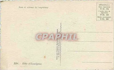 Avenida de Eucaliptos — 224 — Editado pela Amorce Nacional em Sèvres — Verso