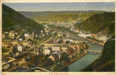 Bad Ems a.d. Lahn — vista panorâmica — editor desconhecido, número de série não visível