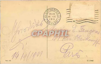 Anvers — Widok na Plac Steen i Przystań — Antwerpen, n° 119 — Rewers