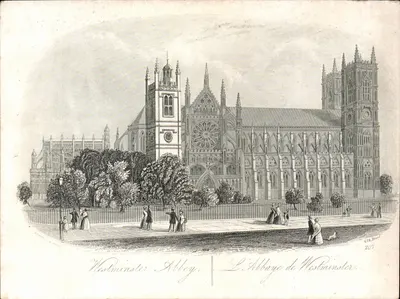 A Abadia de Westminster — gravura — editor G.18.3rond, n° 207