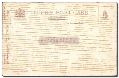 Jogo Inglês — Após a pintura de Helvna Maguire — Carta postal Tuck's No. 10052 — Verso