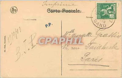 Pavillon Kongo-Belgie — Wystawa Uniwersalna i Międzynarodowa w Gandzie 1913 — Wyd. Nels, Bruksela — Rewers