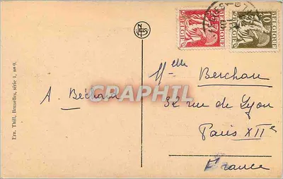 Bruxelas — Igreja de Santa Gudula — Editor Thill, série 1, n° 9 — Verso