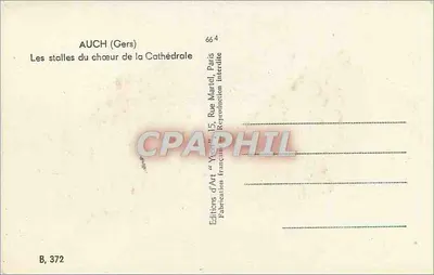 Auch (Gers) — De kerkbanken van de kathedraal — Edities van Kunst 'Yeon', Parijs — Achterkant