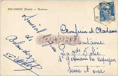 Castelo de Rochançon — Vista do caminho entre falésias — Cimé, editor — Verso