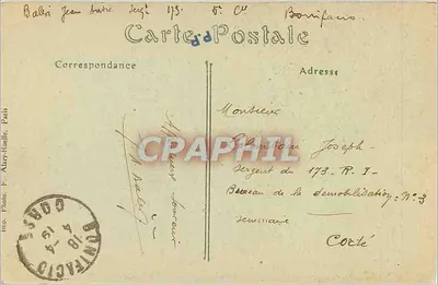 Bonifacio — Entrata della Grande Grotta — Edizione Scarlia, ufficio tabacchi — Verso