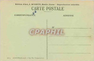 Wyspy Sanguinaires — Ajaccio (Korsyka) — J. Moretti, nr 3017 — Rewers