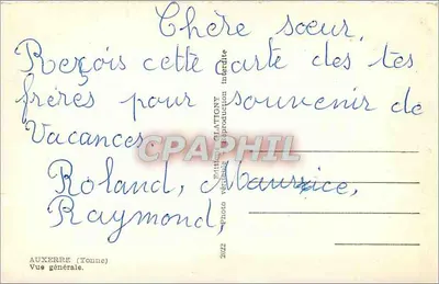 Auxerre (Yonne) — Ogólny widok — Wydawnictwo Platigny — Rewers